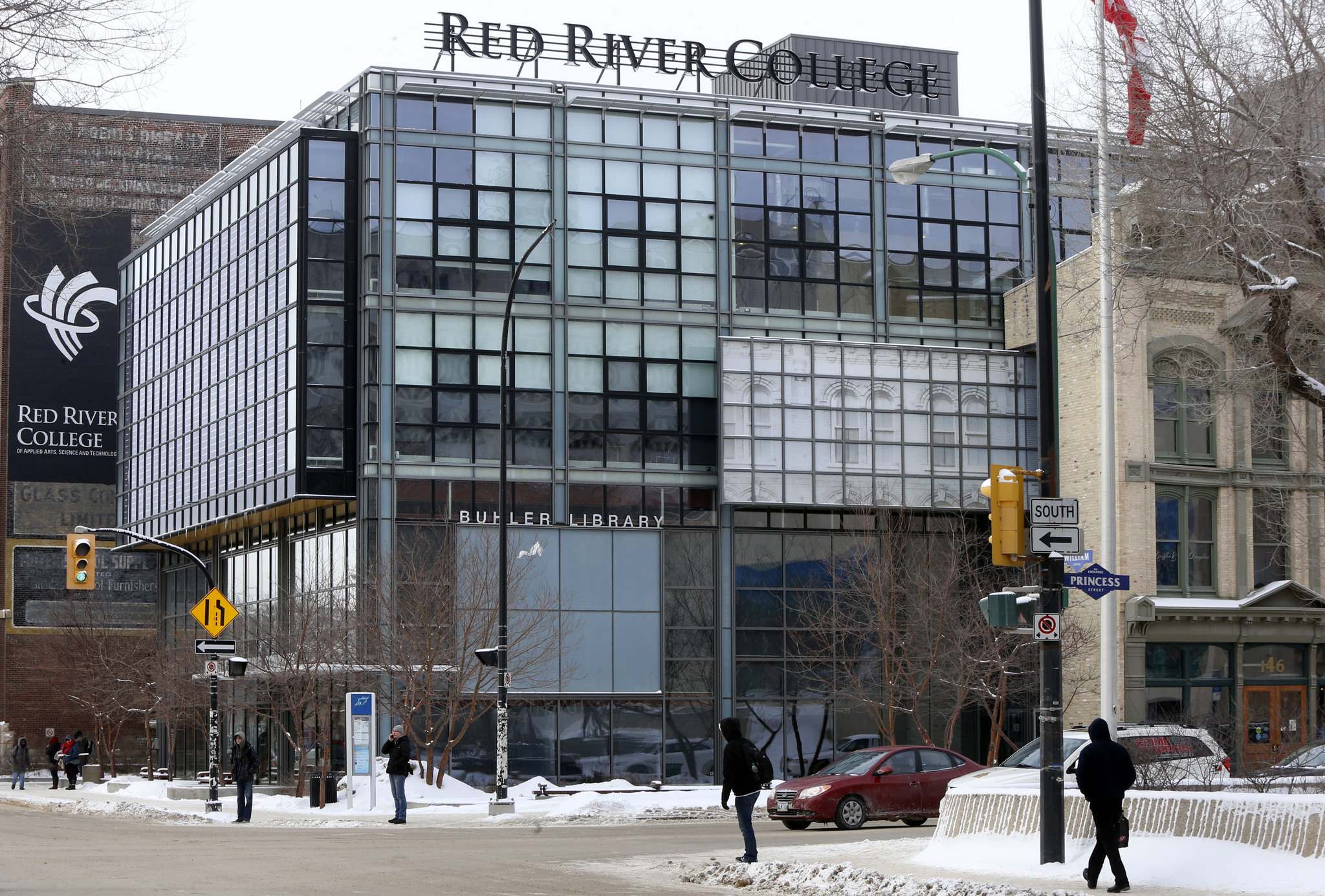 Red River College on Princess Street. Wayne Glowacki/Winnipeg Free Press Feb.12 2015